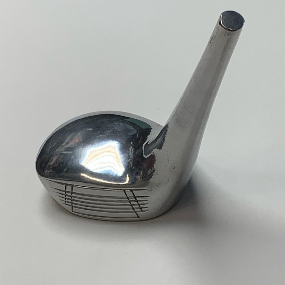 Golf Club Silver Tone Paper Weight
Office Golf Decor 
Weighs 1 oz 9 grams